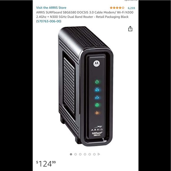 Motorola ARRIS SURFboard Cable Modem & Wi-Fi 2.4GHz + 5GHz Dual Band Router - Picture 2 of 15